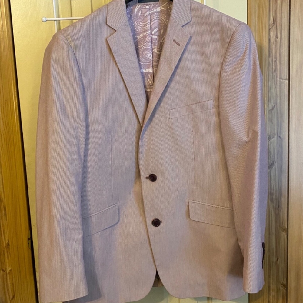 Madison Men's Size 38S Lavender/Purple Pinstripe Sport Jacket